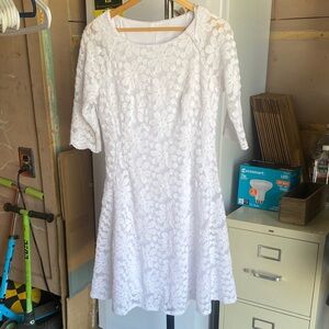 Elegant White Lace Dress